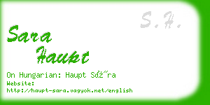 sara haupt business card